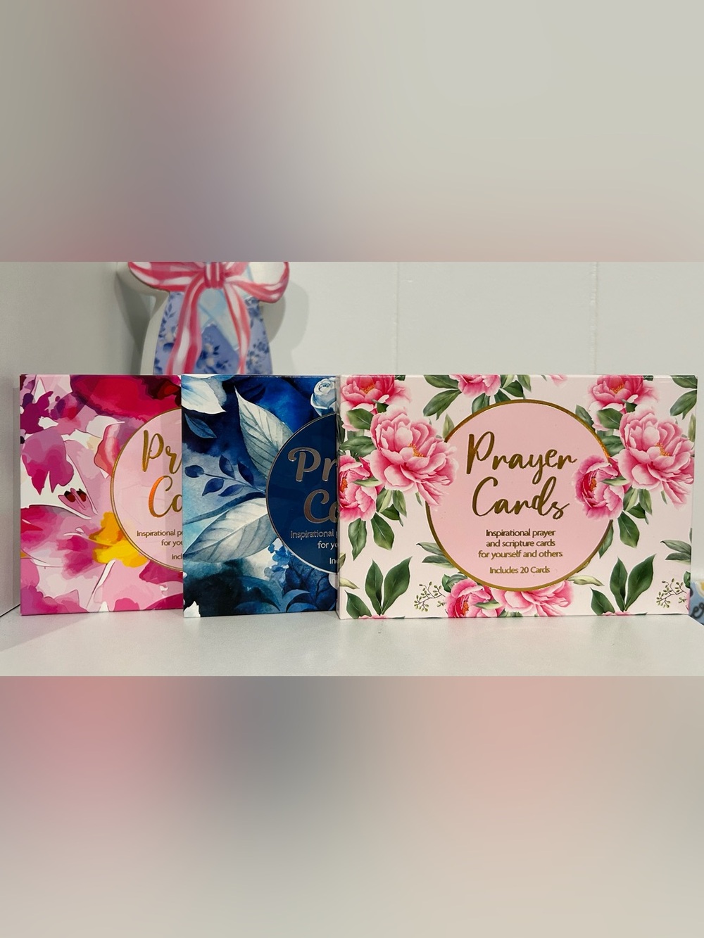 Prayer Cards Set of 20 with Floral Design